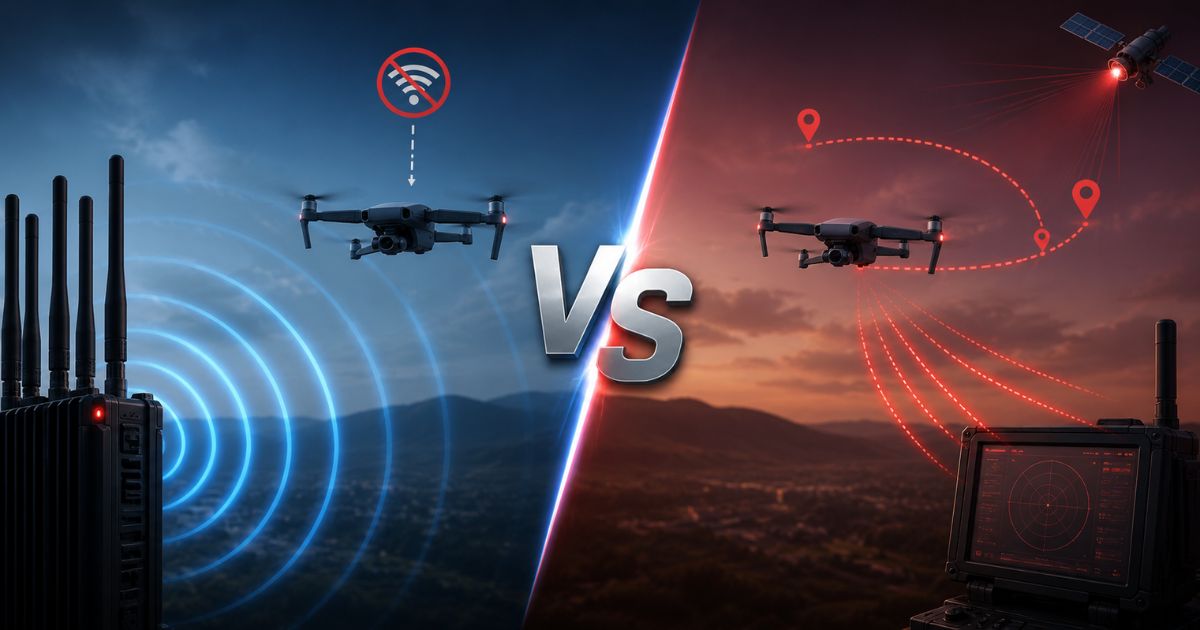 Drone Jamming vs Drone Spoofing