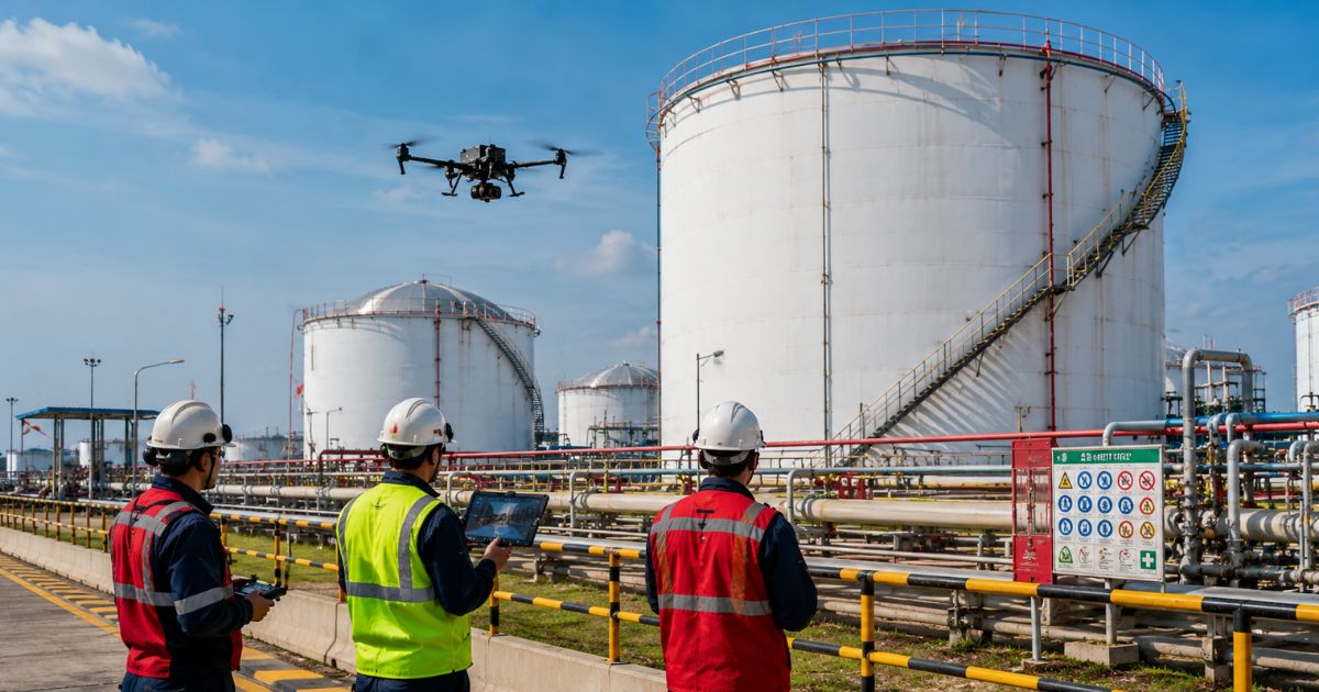 Hal yang Perlu Diperhatikan Sebelum Menggunakan Drone untuk Inspeksi Tangki BBM