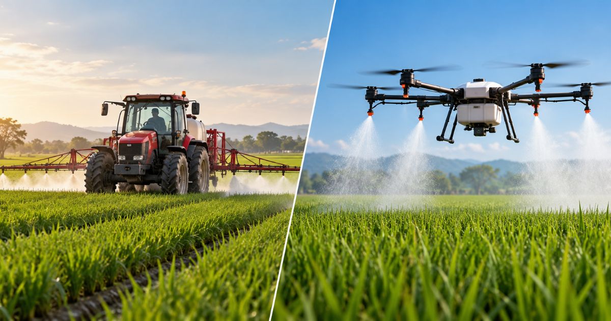 Traktor Sprayer vs Drone Sprayer