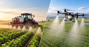 perbandingan Traktor Sprayer vs Drone Sprayer